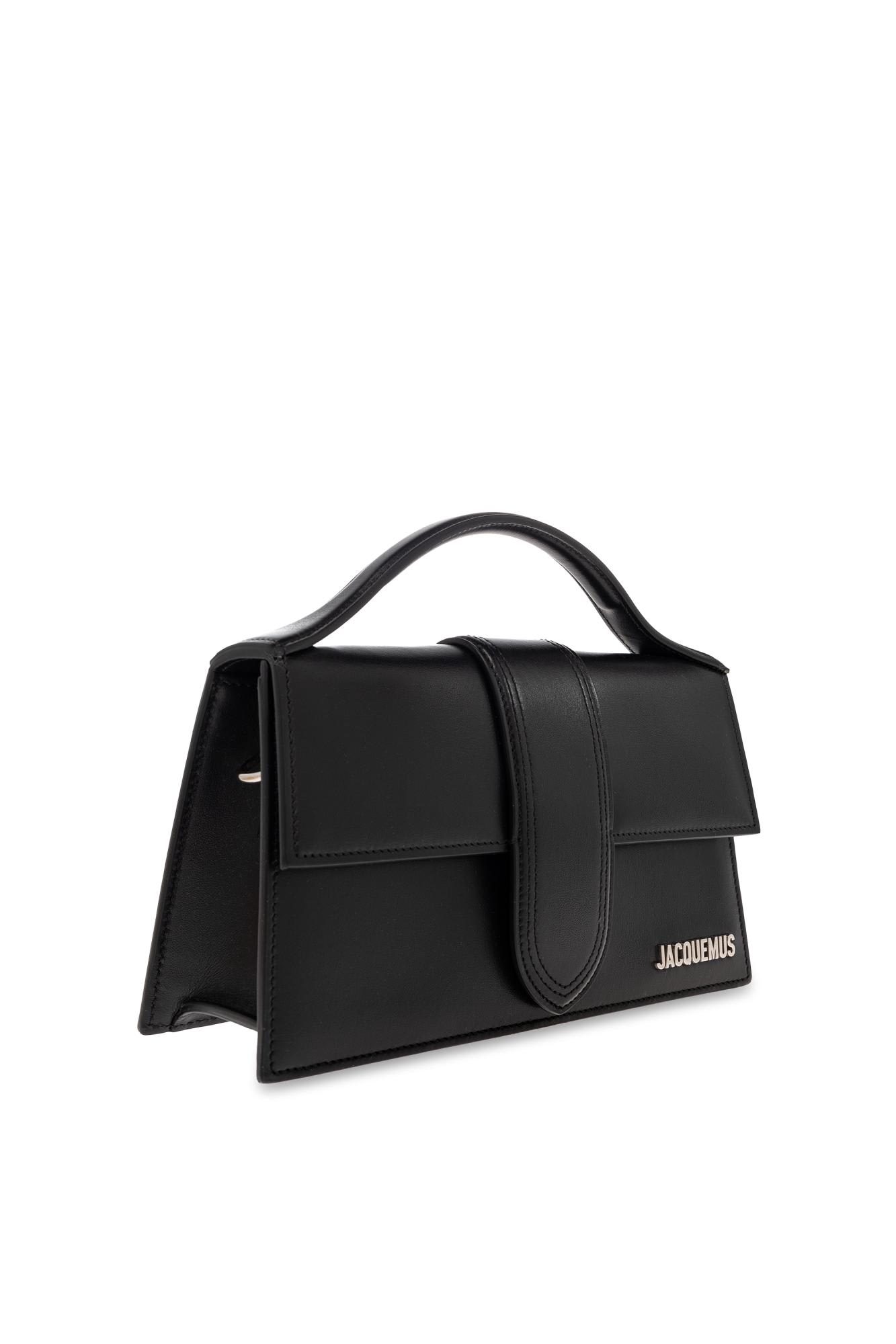 Jacquemus The Big Bambino Top-handle Leather Bag In Black