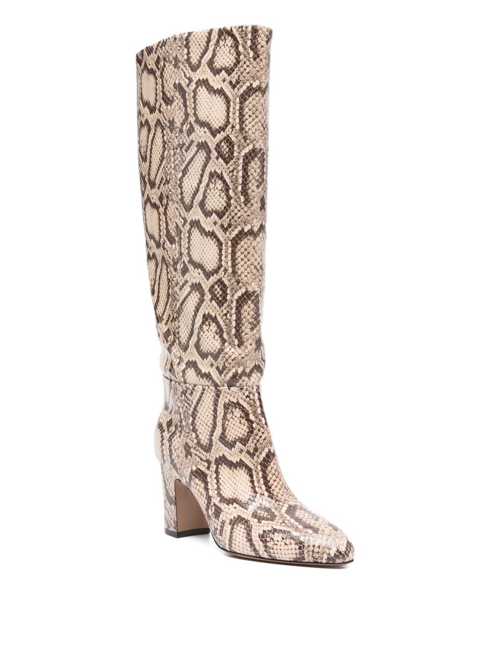 Paris Texas Lavinia Boot 75 High Heels Boots In Python Print Leather In Neutral