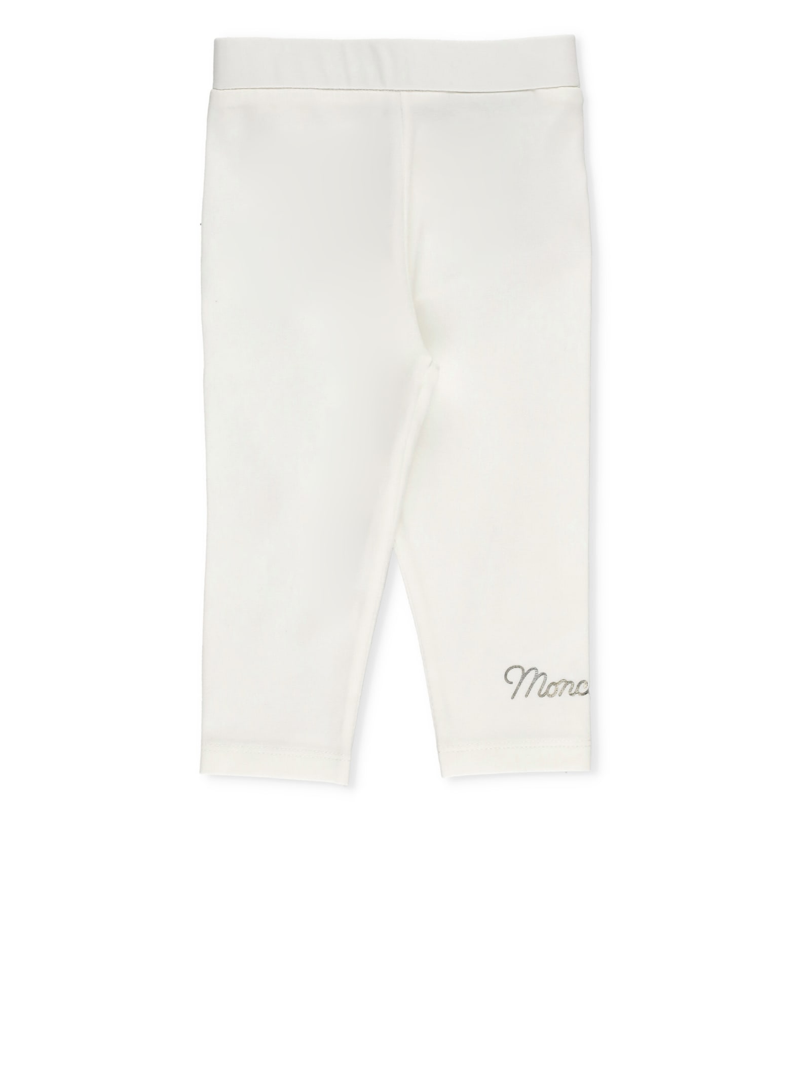 Shop Moncler Cotton Trousers In White