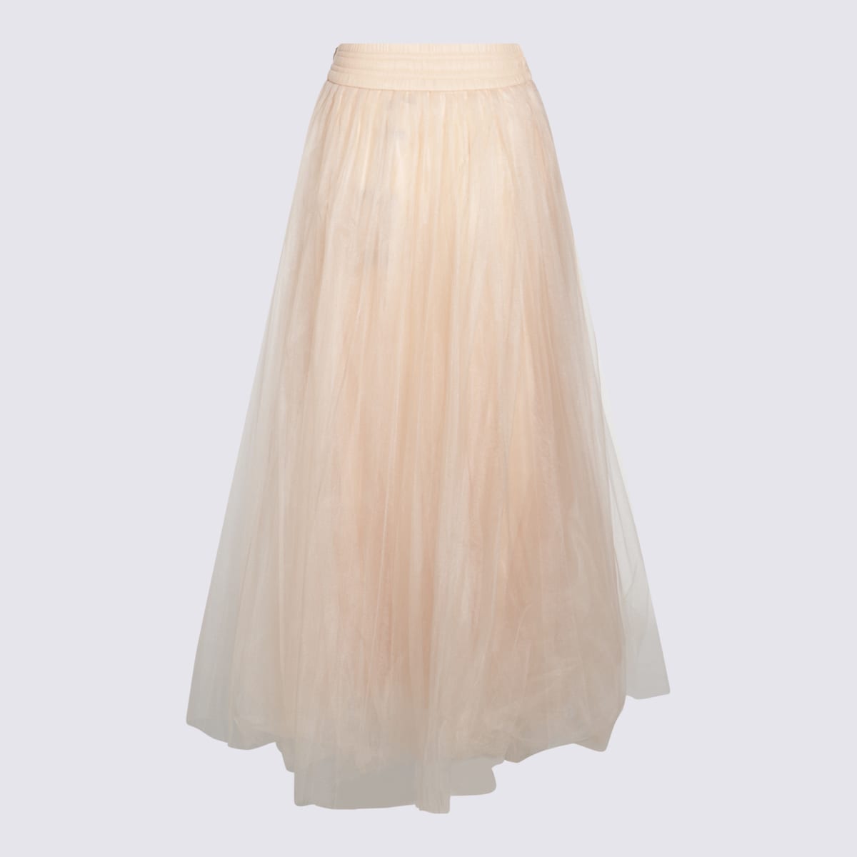 Shop Fabiana Filippi Beige Skirt In Cipria