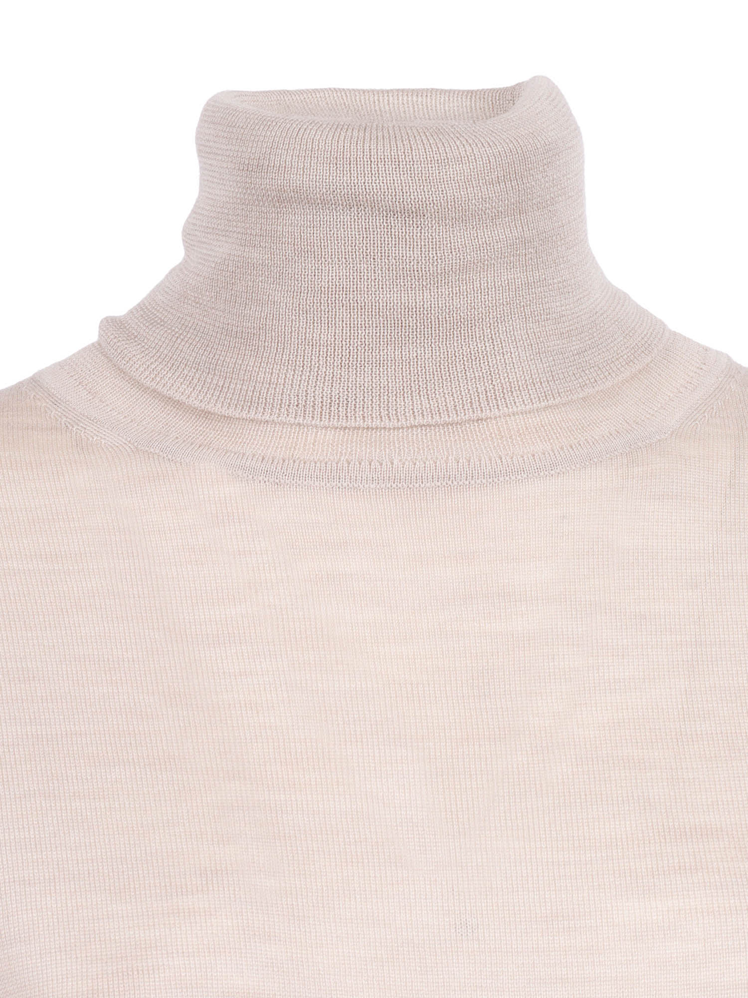 P.a.r.o.s.h Slim Fit Turtleneck In Luxurious Wool-silk-cashmere Blend In Neutral