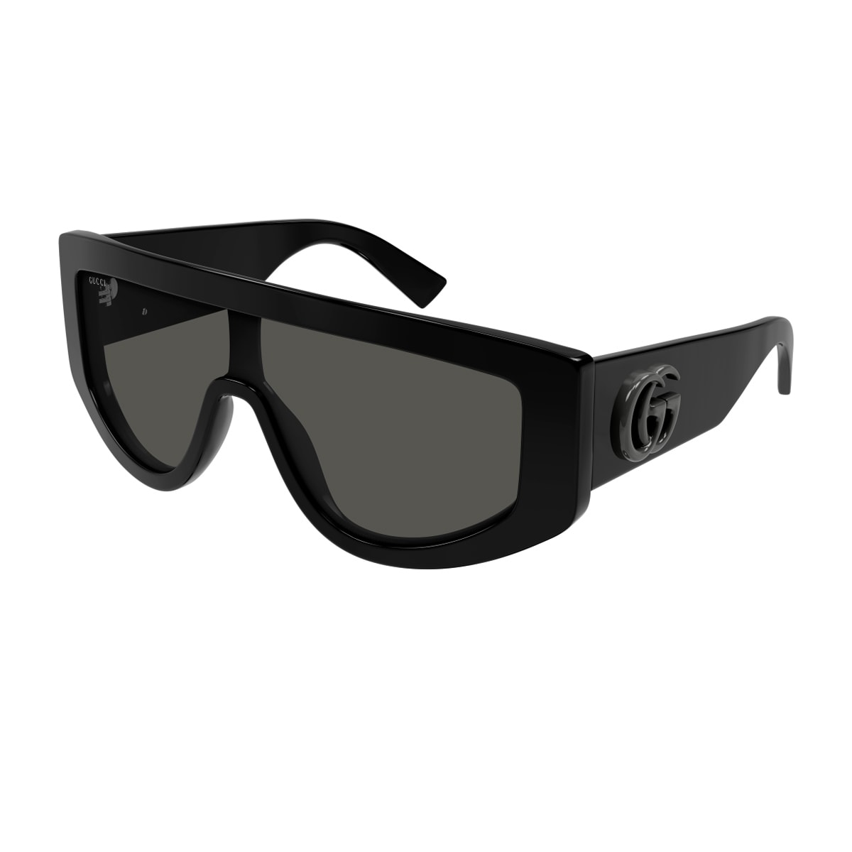Gucci Gg1950s Linea Emblem 001 Black Grey Sunglasses In Black