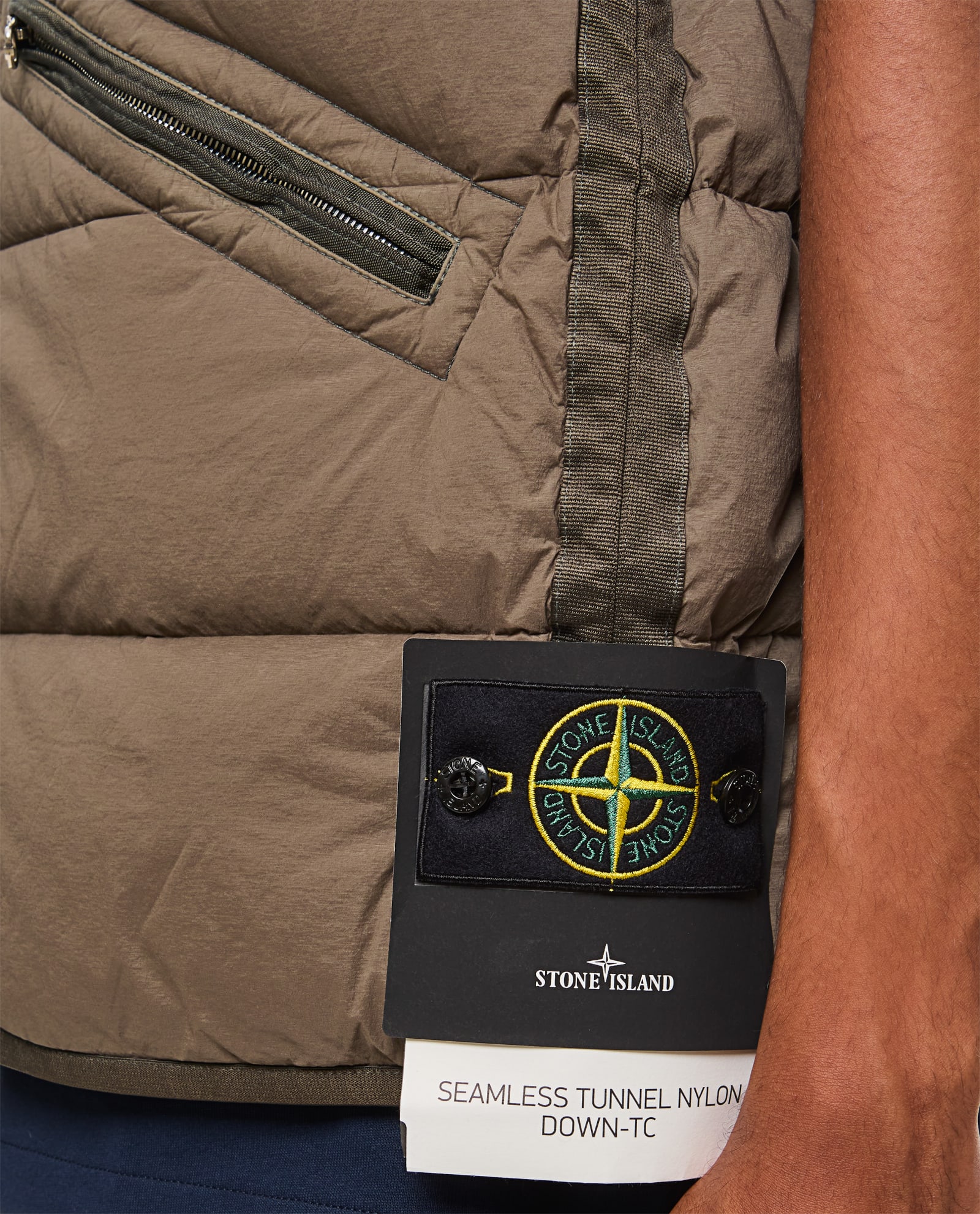 Shop Stone Island Gilet In Brown