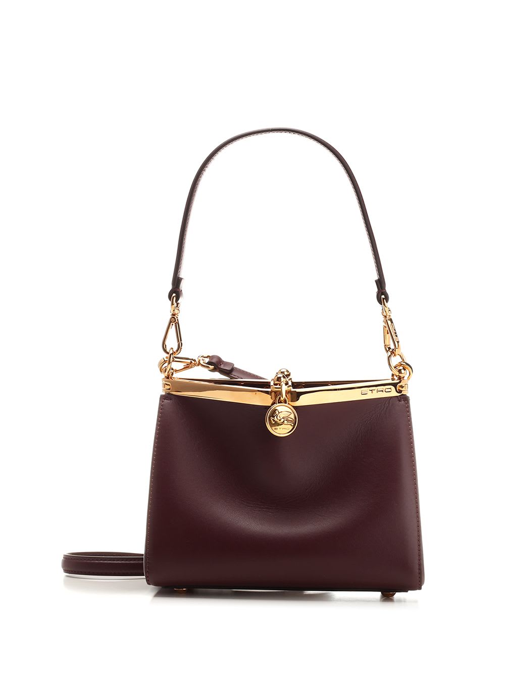 Shop Etro Small Vela Shoulder Bag In Bordeaux