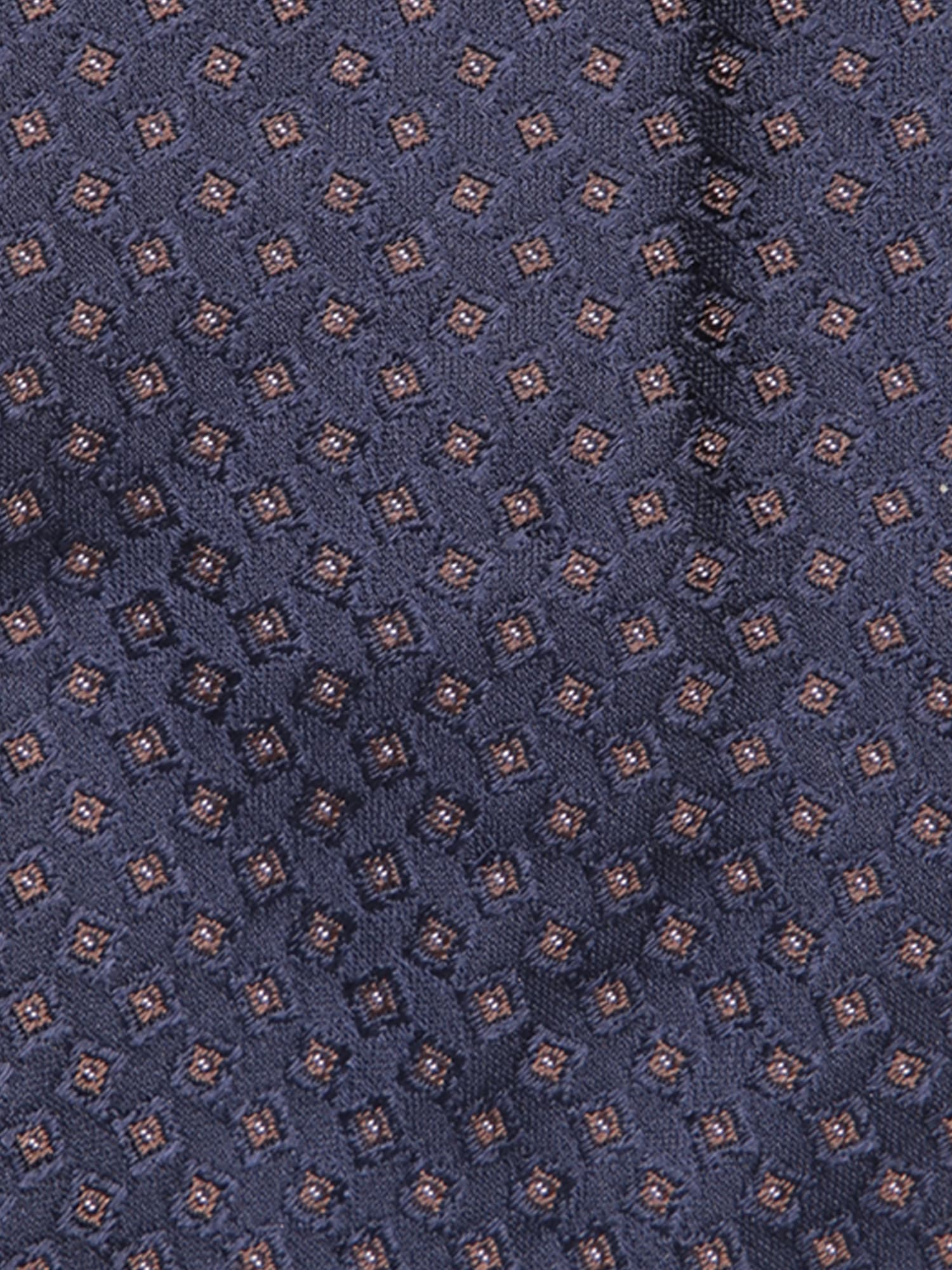 Shop Lardini Silk Tie In Blue/beige Micro-pattern