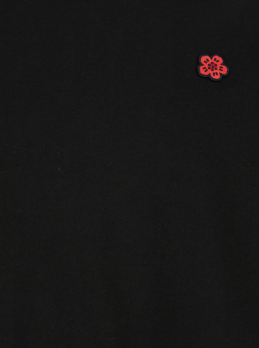 Shop Kenzo Black Crewneck T-shirt With Boke Flowers In Cotton Man