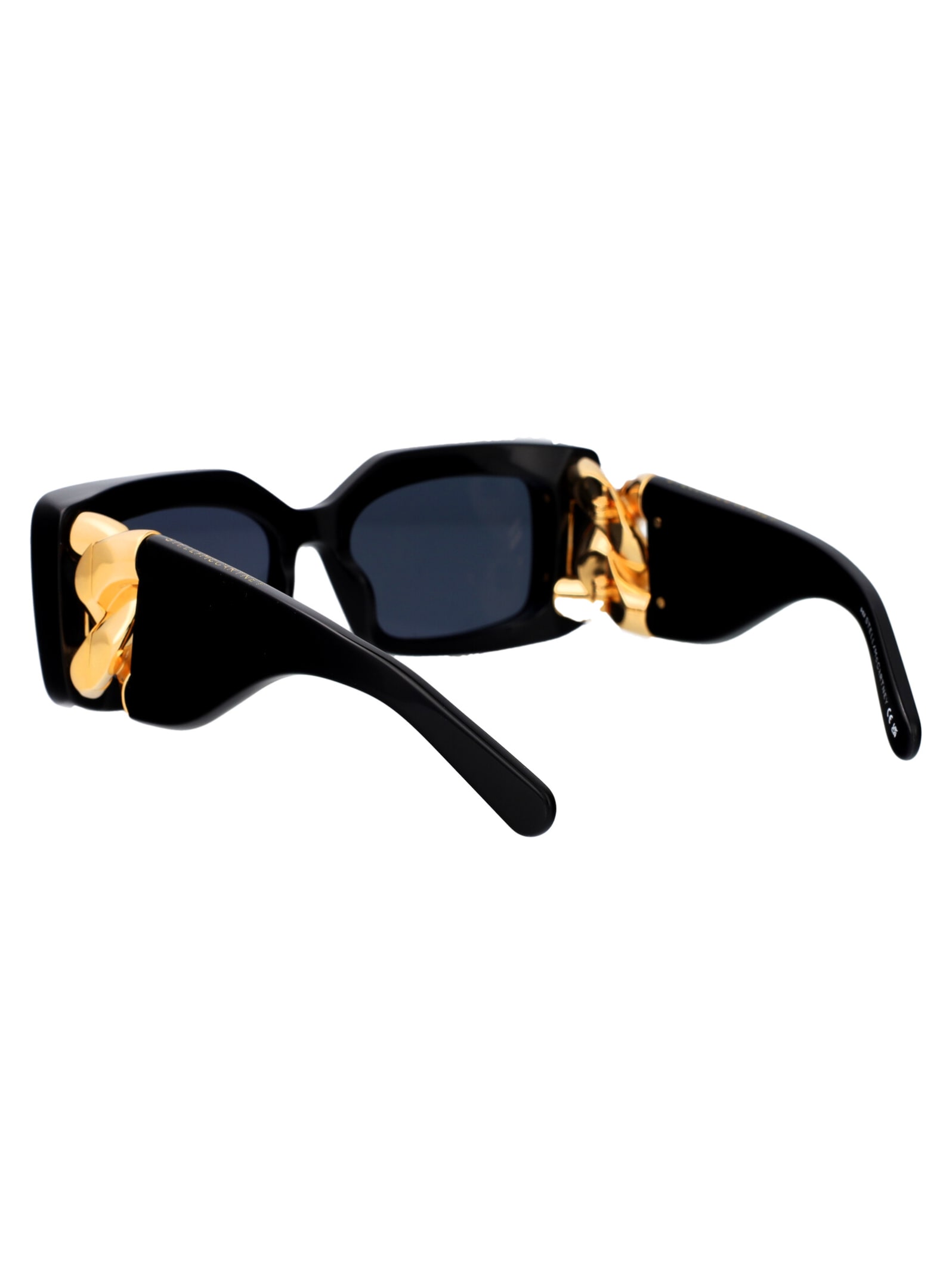 Stella Mccartney Sc40047i-y Sunglasses In 01a Shiny Black / Smoke