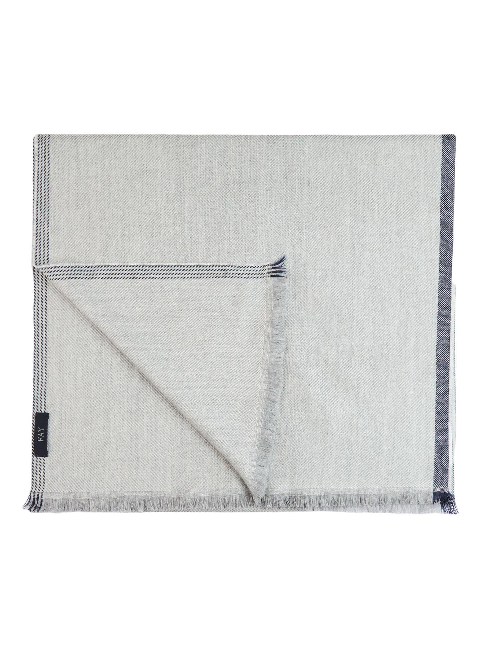 Shop Fay Scarf In Grey Pure Wool