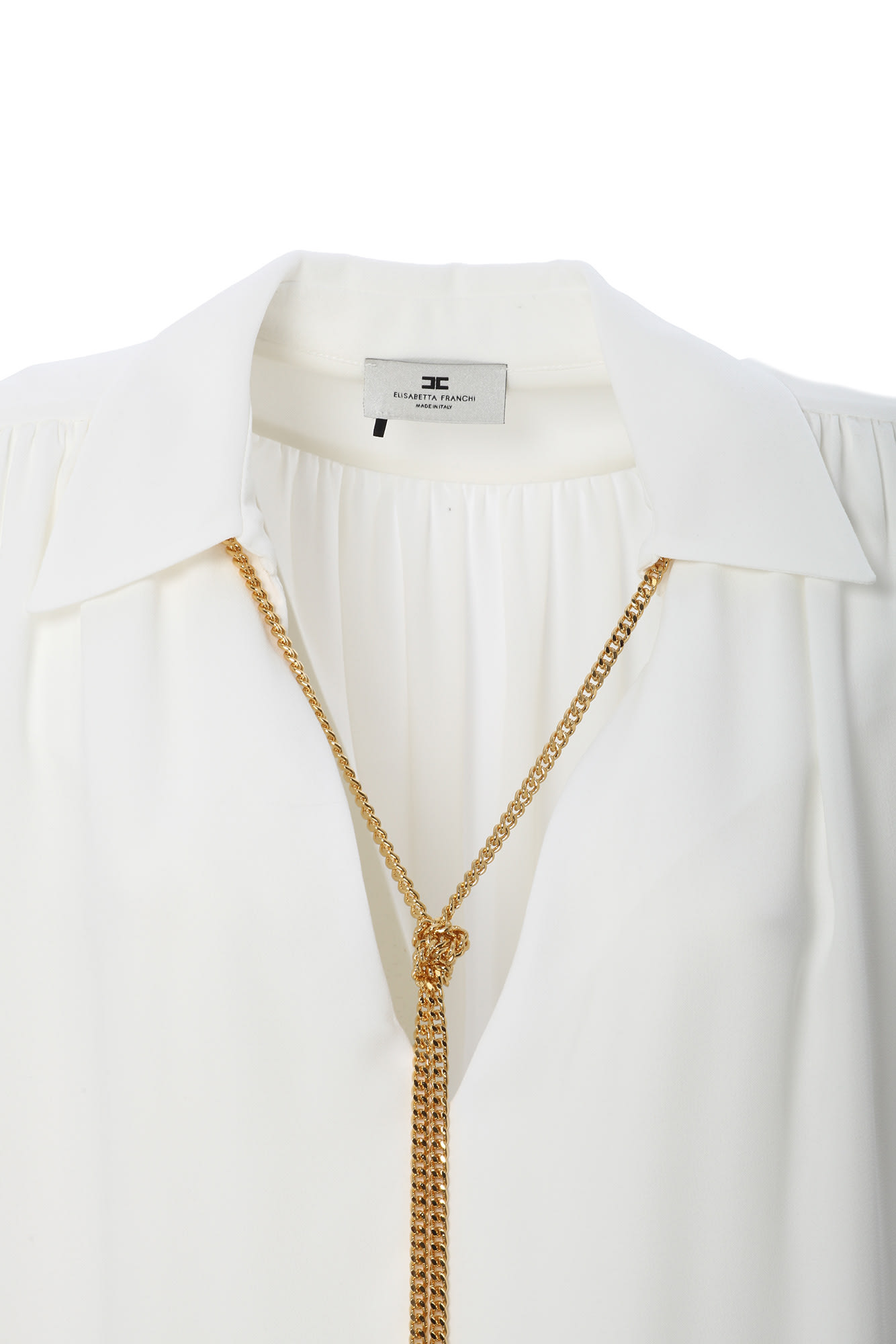 Shop Elisabetta Franchi Shirts Ivory