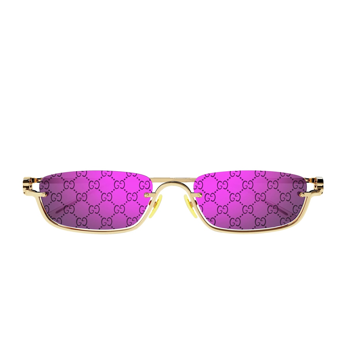 Shop Gucci Gg1278s 005 Gold Violet Sunglasses In Oro