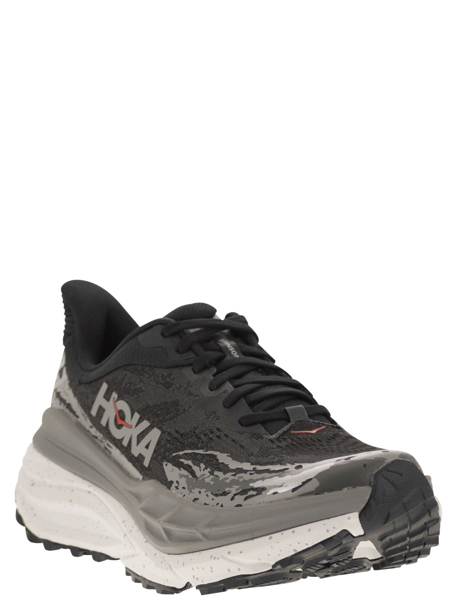 Shop Hoka Stinson 7 - Technical Fabric Trainers In Black