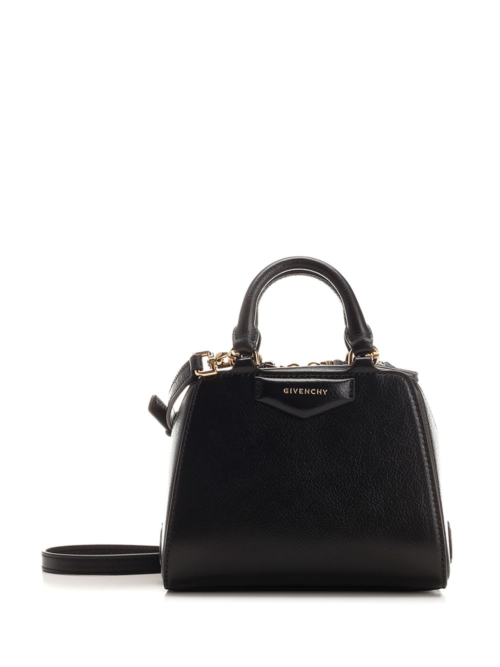 Shop Givenchy Antigona Cube Nano Bag In Black