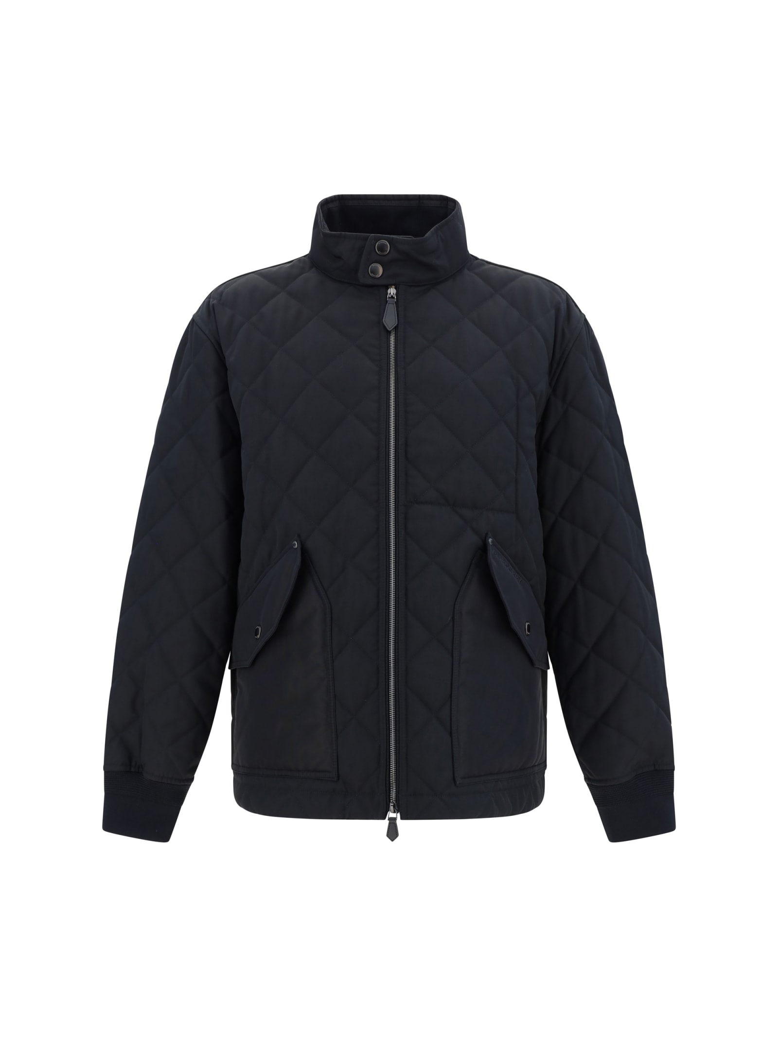 Shop Burberry Quilts Jacket In Black