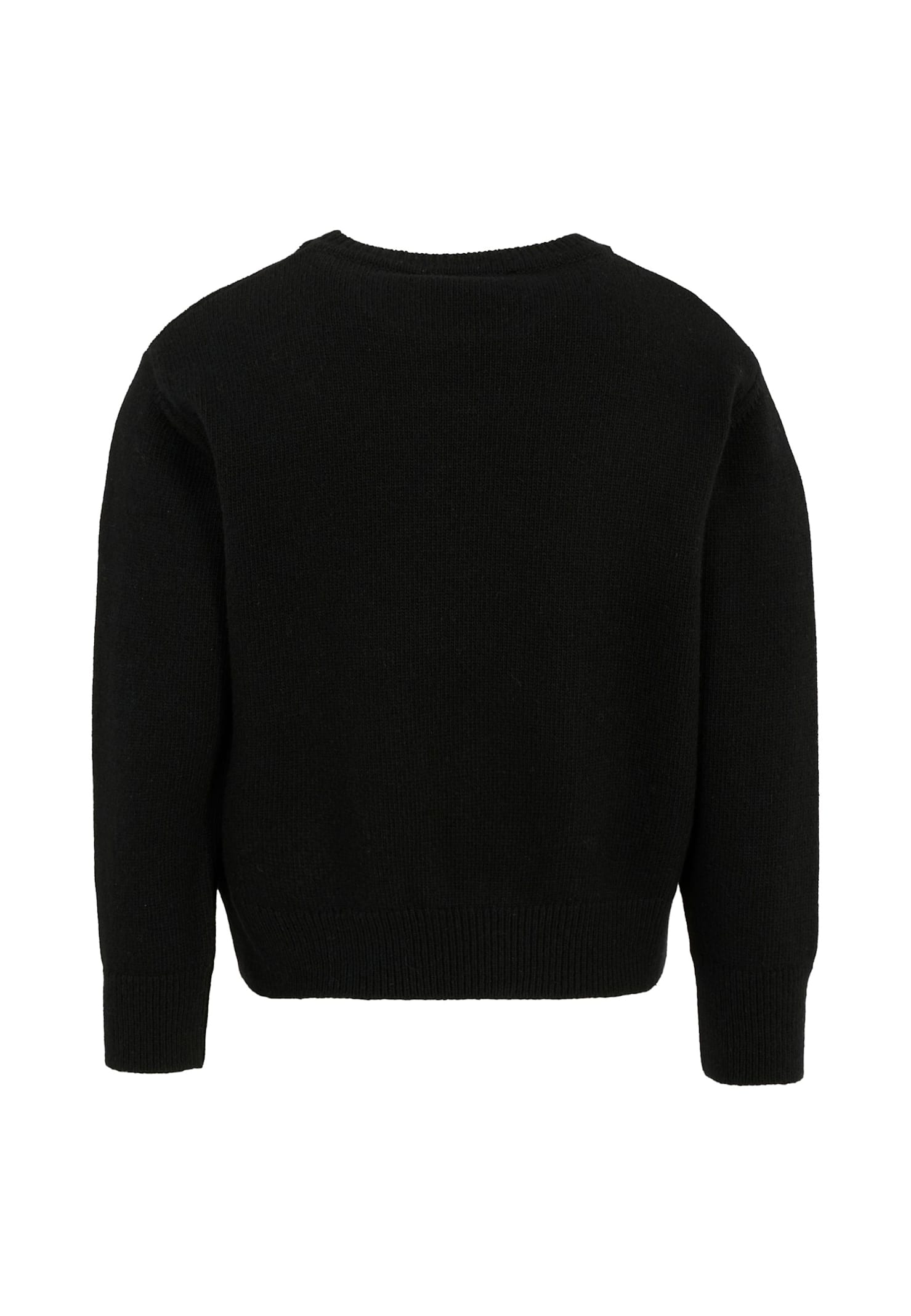 Dsquared2 Black Sweater For Boy With Bear In Black
