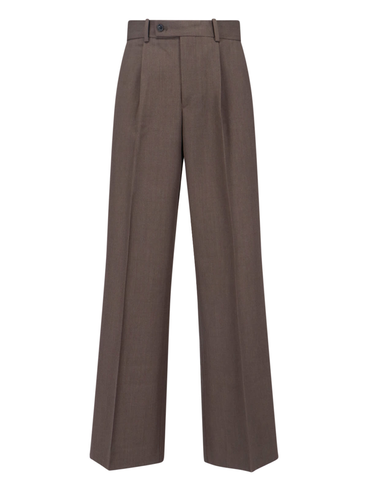 Tonywack Straight Trousers With Pockets And Belt Loops In Brown