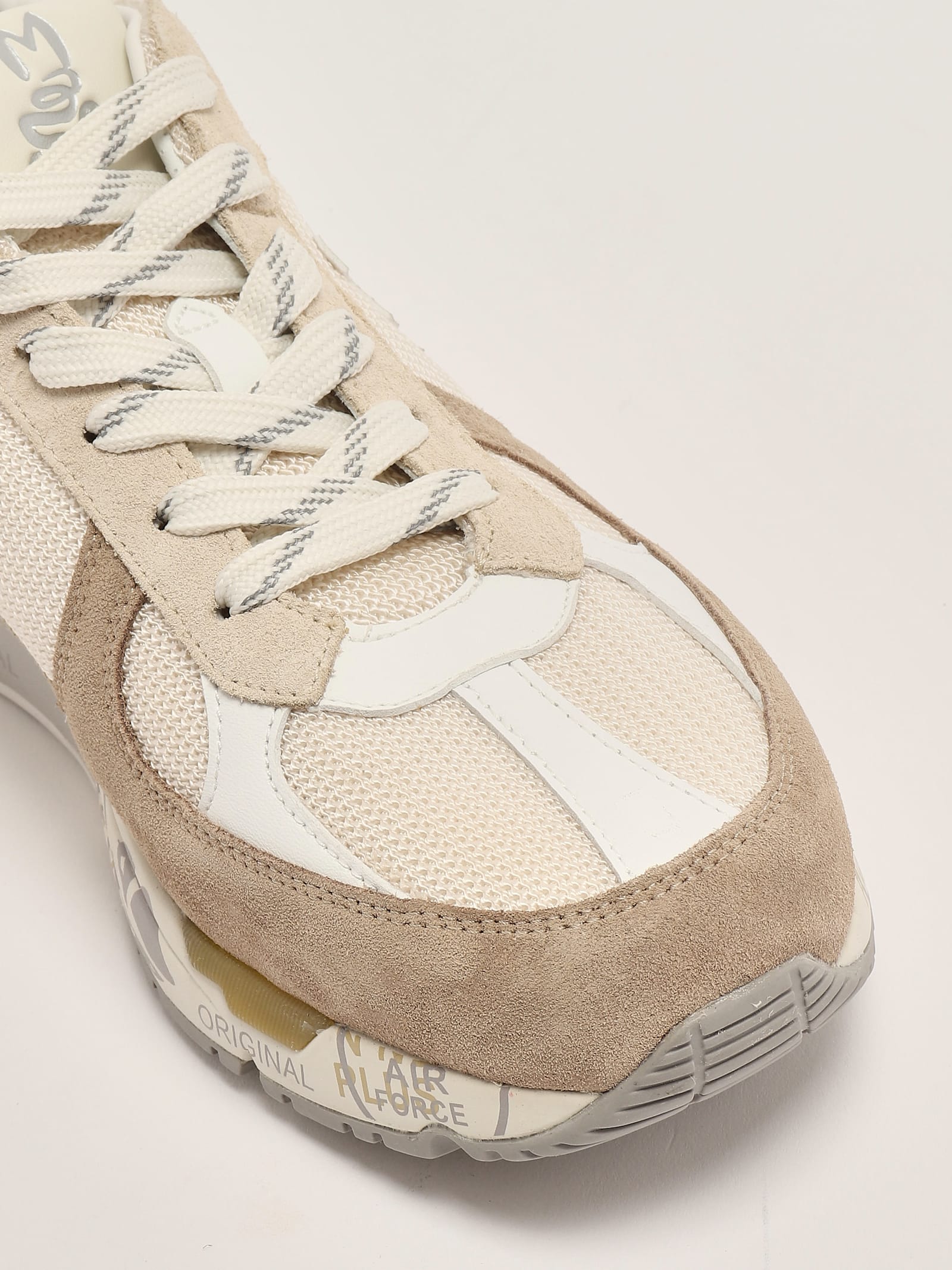 Premiata Contemporary Beige Sneakers With Chunky Sole | ModeSens