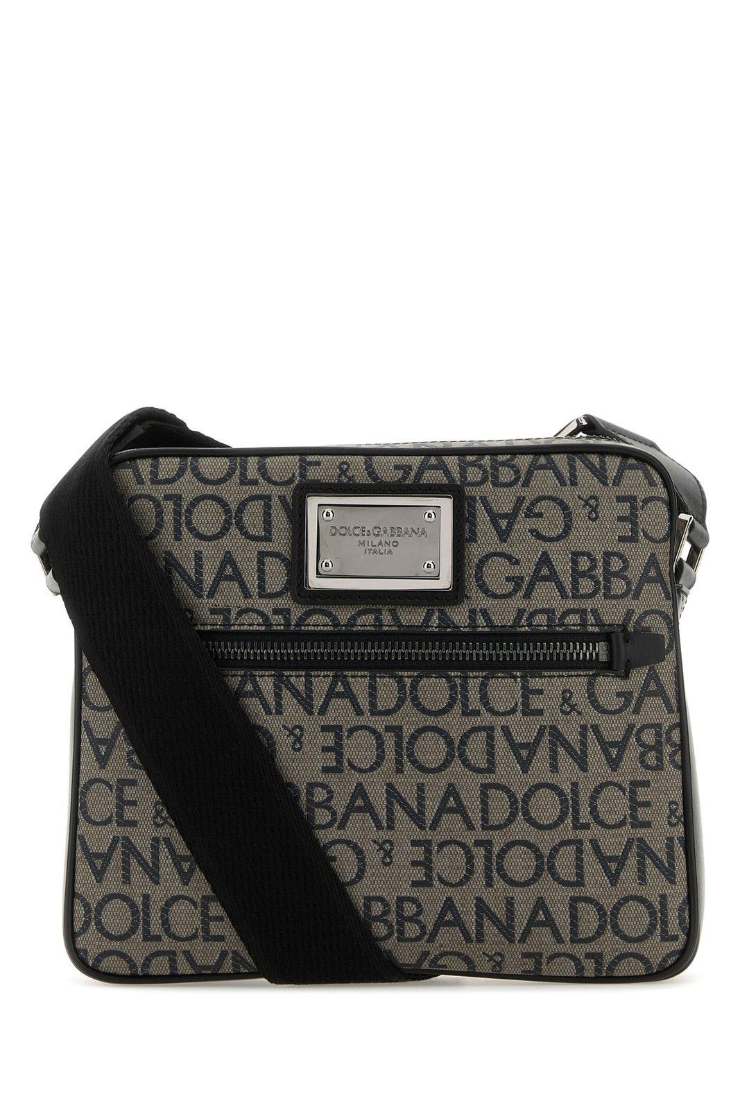Shop Dolce & Gabbana Logo Plaque Small Shoulder Bag