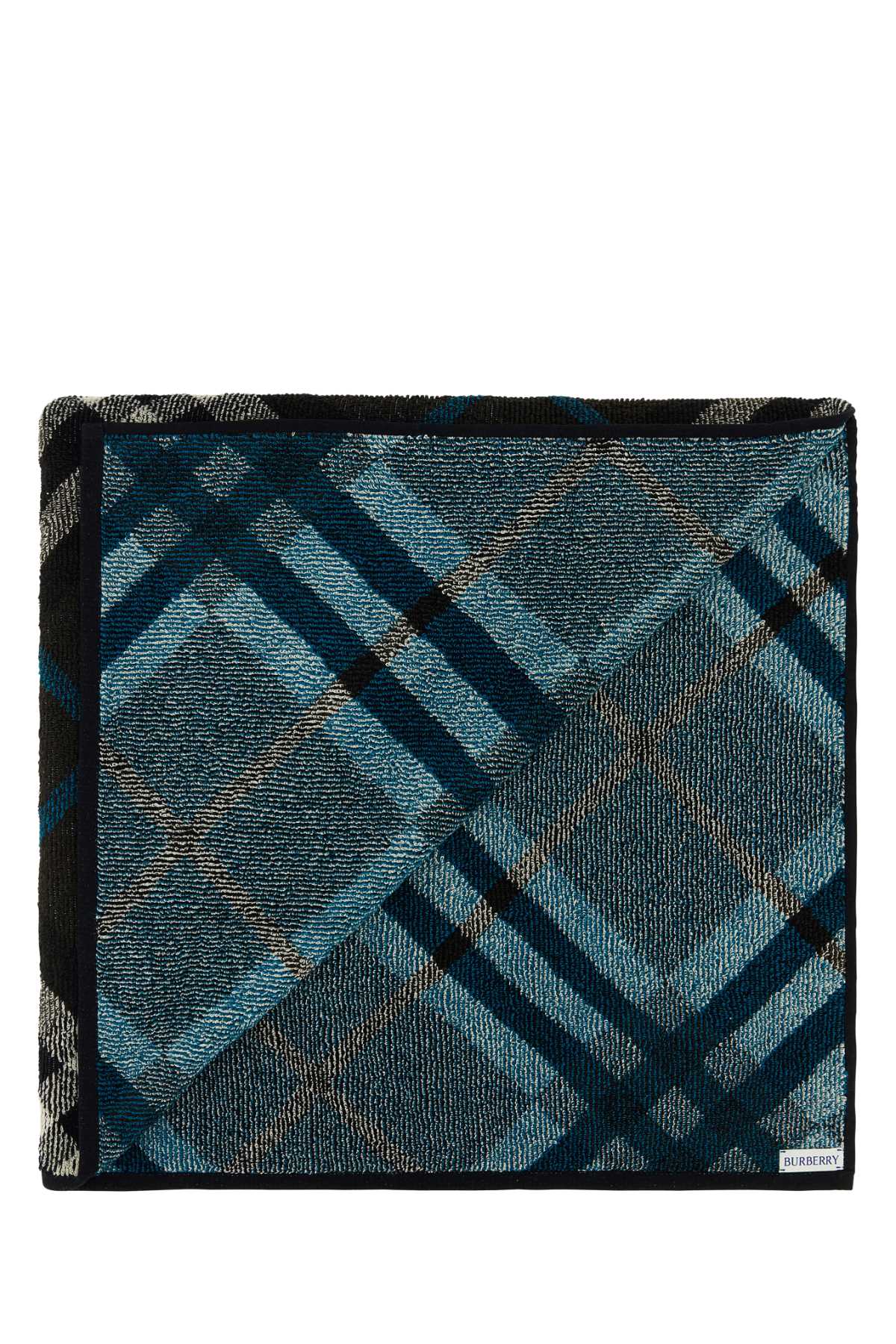 Shop Burberry Printed Terry Fabric Towel In Snug