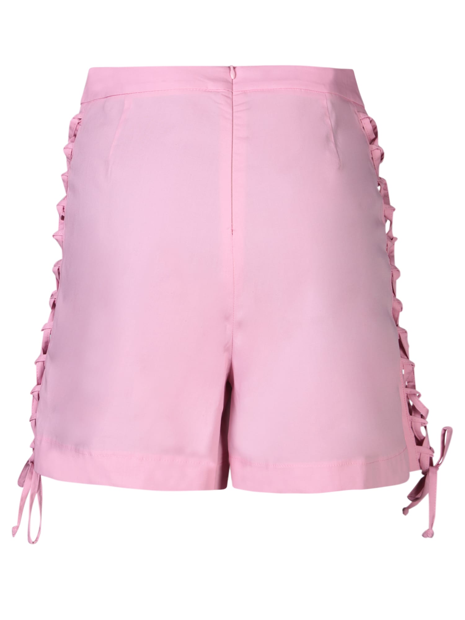 Shop Federica Tosi Pink Poplin Shorts