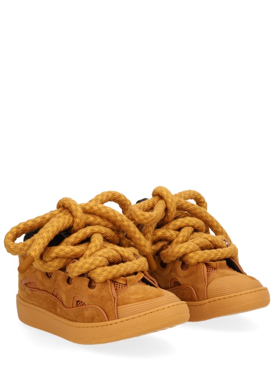 Lanvin Beige Bos Taurus Sneaker In Brown