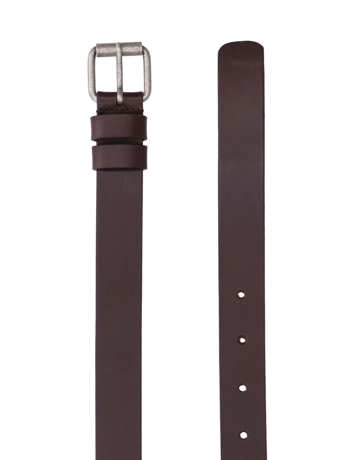 Aspesi Calfskin Buckle Belt In Brown