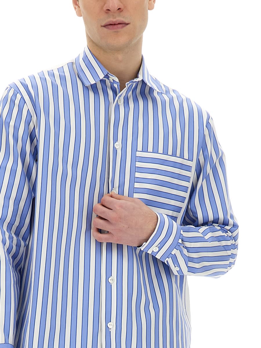 Shop Jw Anderson Striped Shirt In Blue