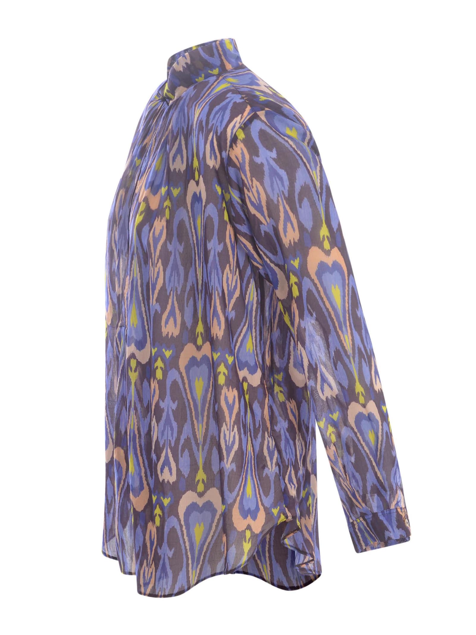 Shop Forte Forte Shirt  Northern Light In Voile In Blu Scuro