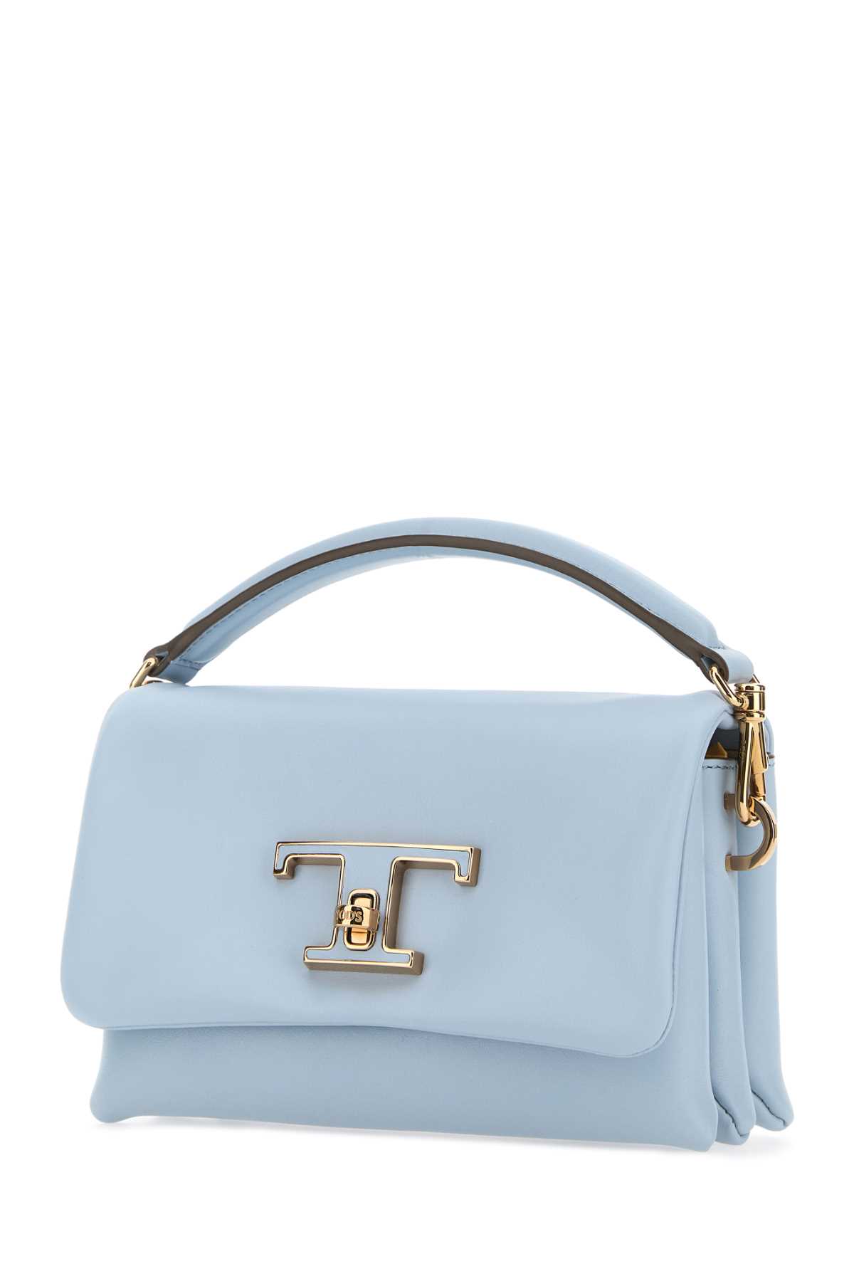 Shop Tod's Powder Blue Leather Micro T Timeless Handbag In Uo17