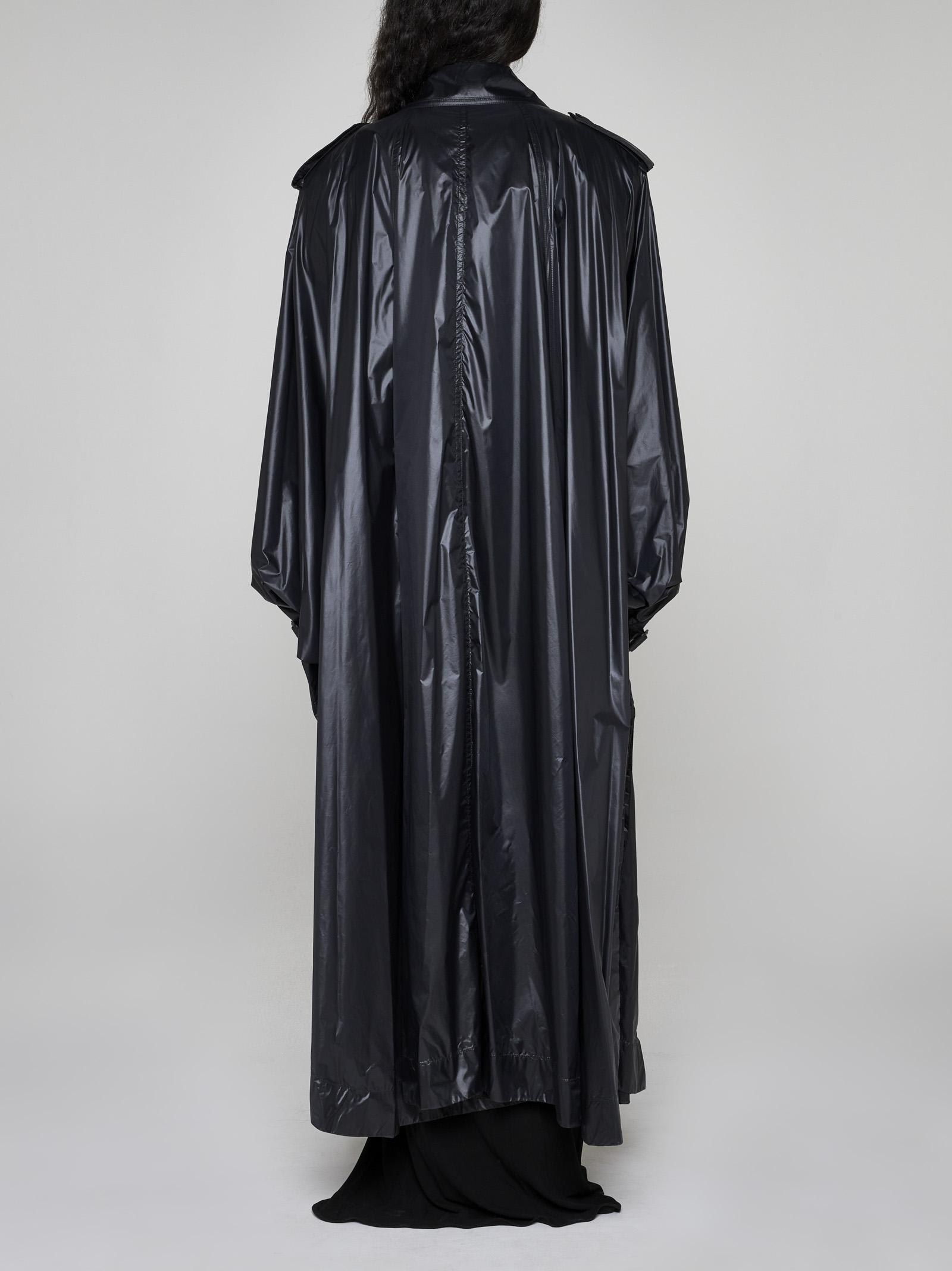 Shop Saint Laurent Nylon Trench Coat In Black