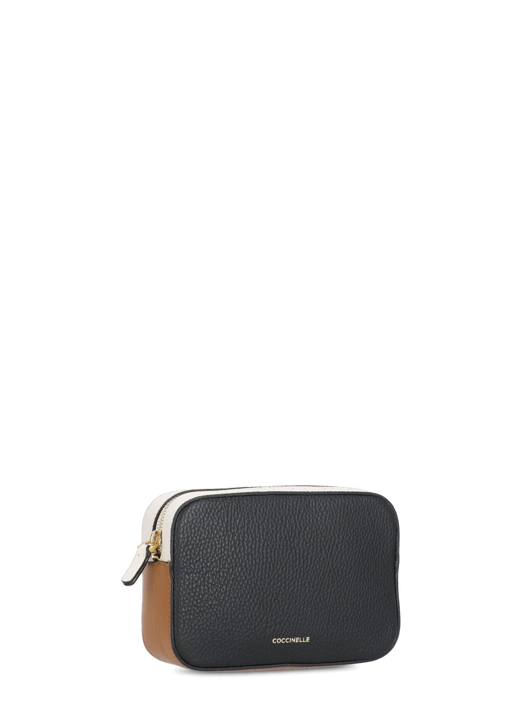 Shop Coccinelle Tebe Tricolor Bag In Black