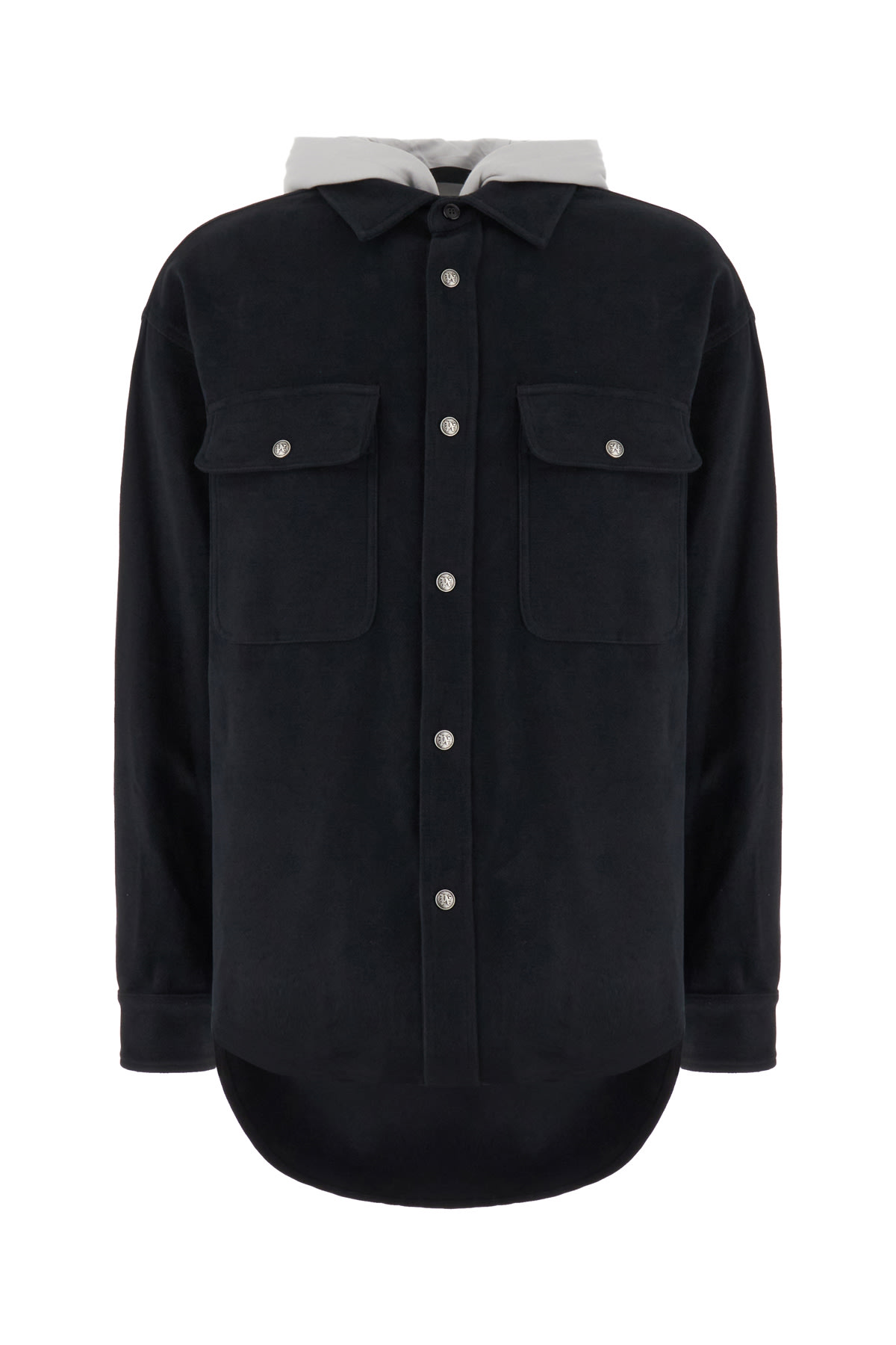 Palm Angels Midnight Blue Cotton Oversize Shirt