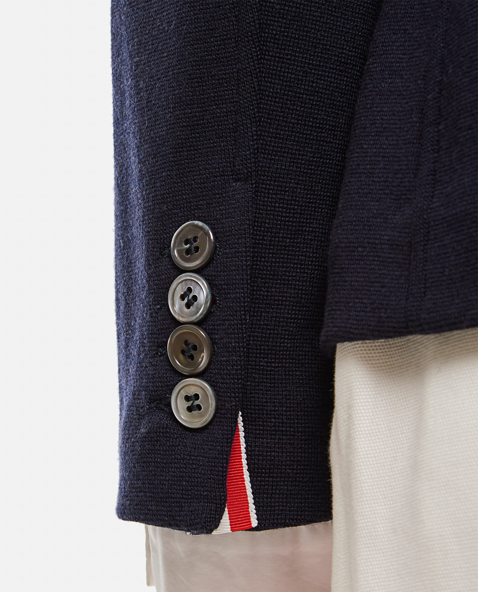 Shop Thom Browne Cropped Sack Wool Jacket In Blue