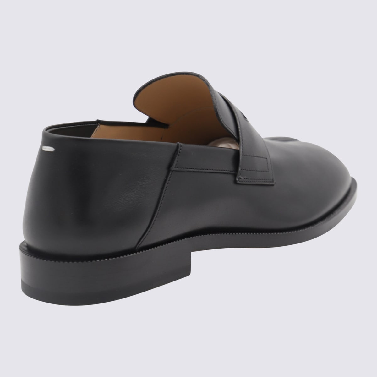 MAISON MARGIELA BLACK LEATHER LOAFERS