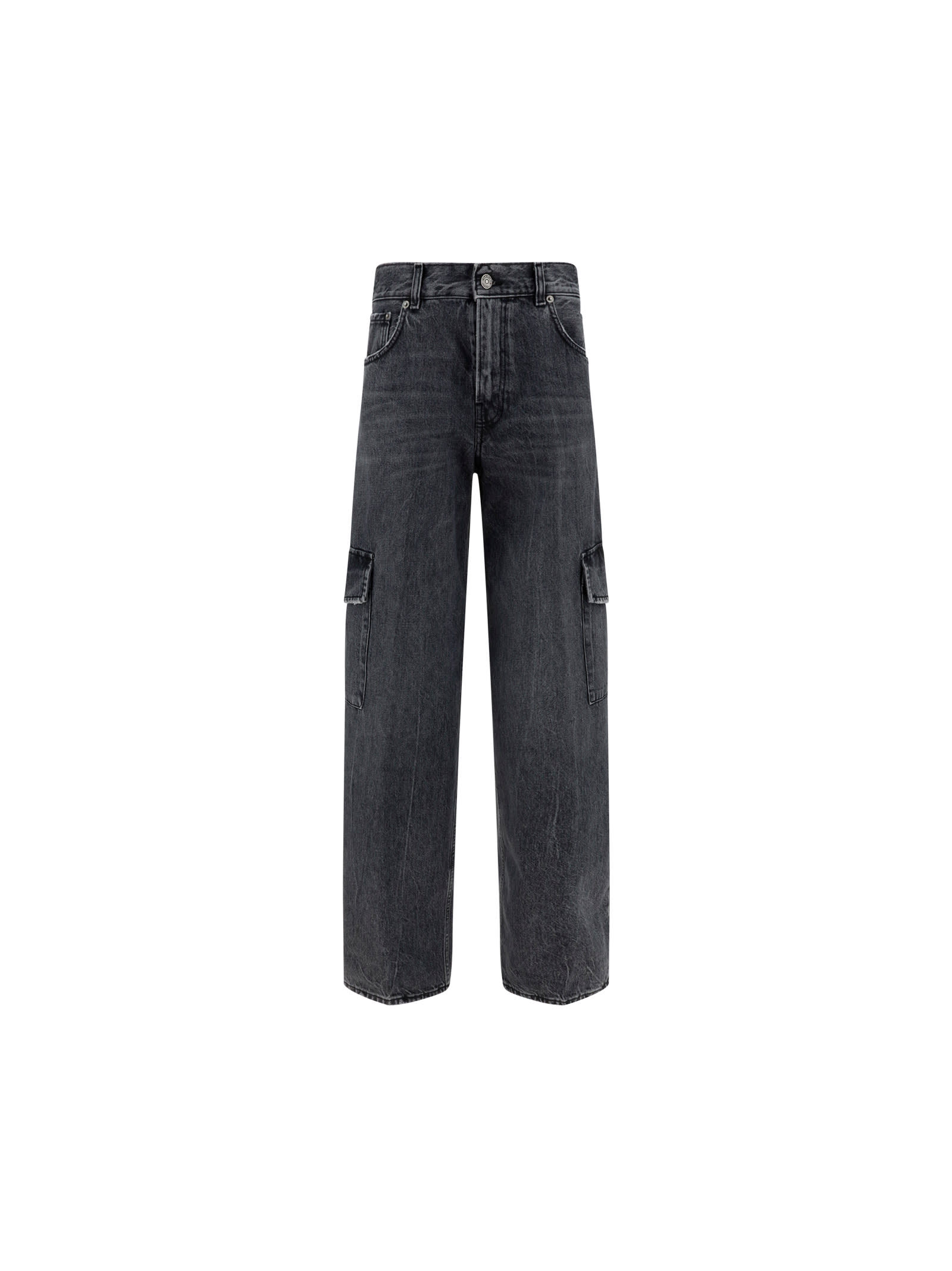 Shop Haikure Bethany Marble Cargo Jeans In Black