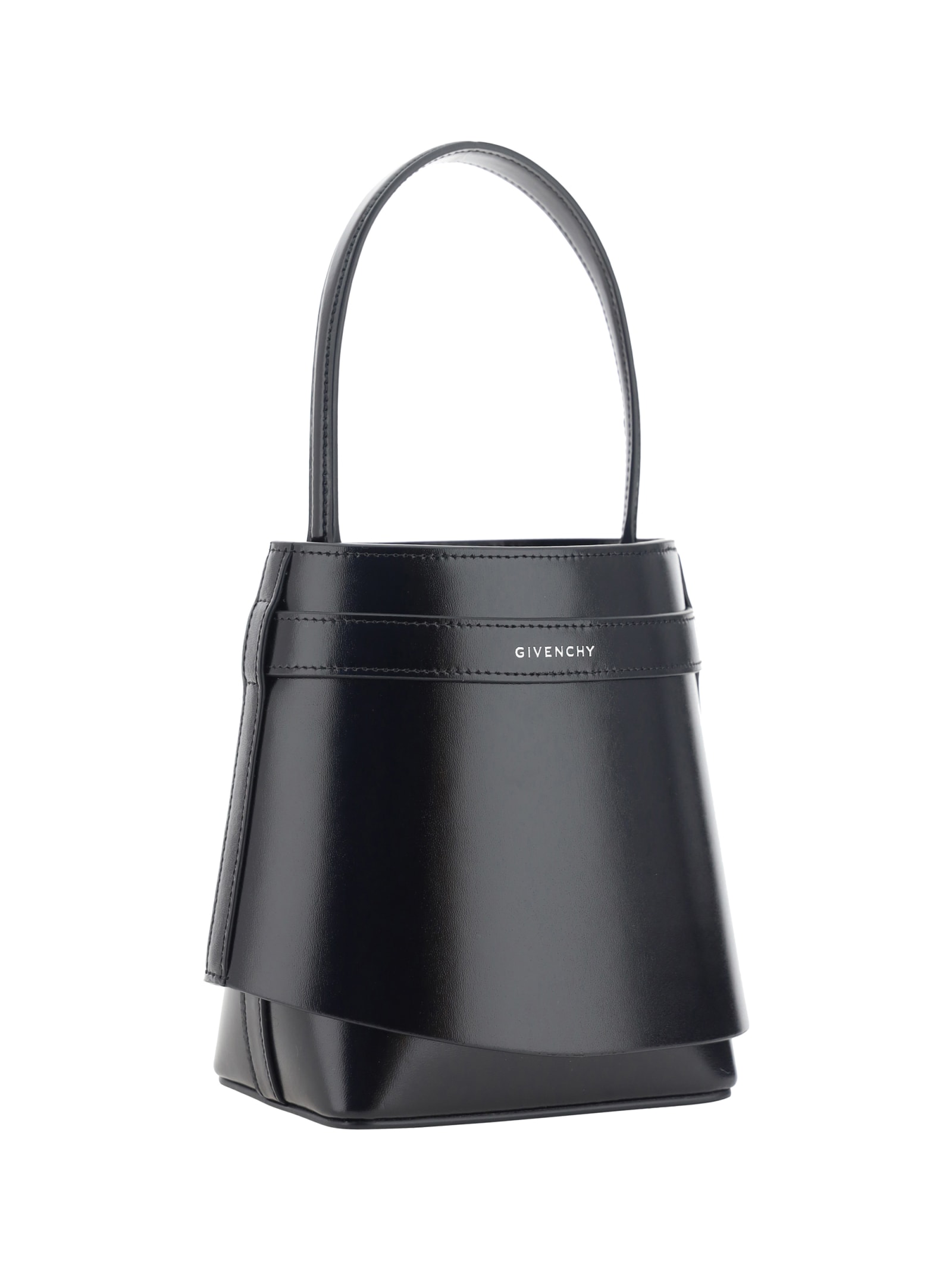 Shop Givenchy Shark Lock Bucket Bag In Black