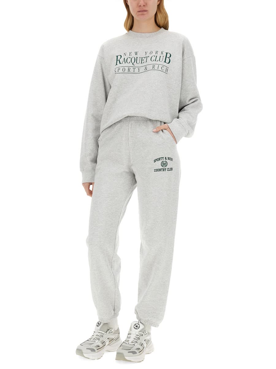 Sporty & Rich Sweatshirt With Logo In Grey