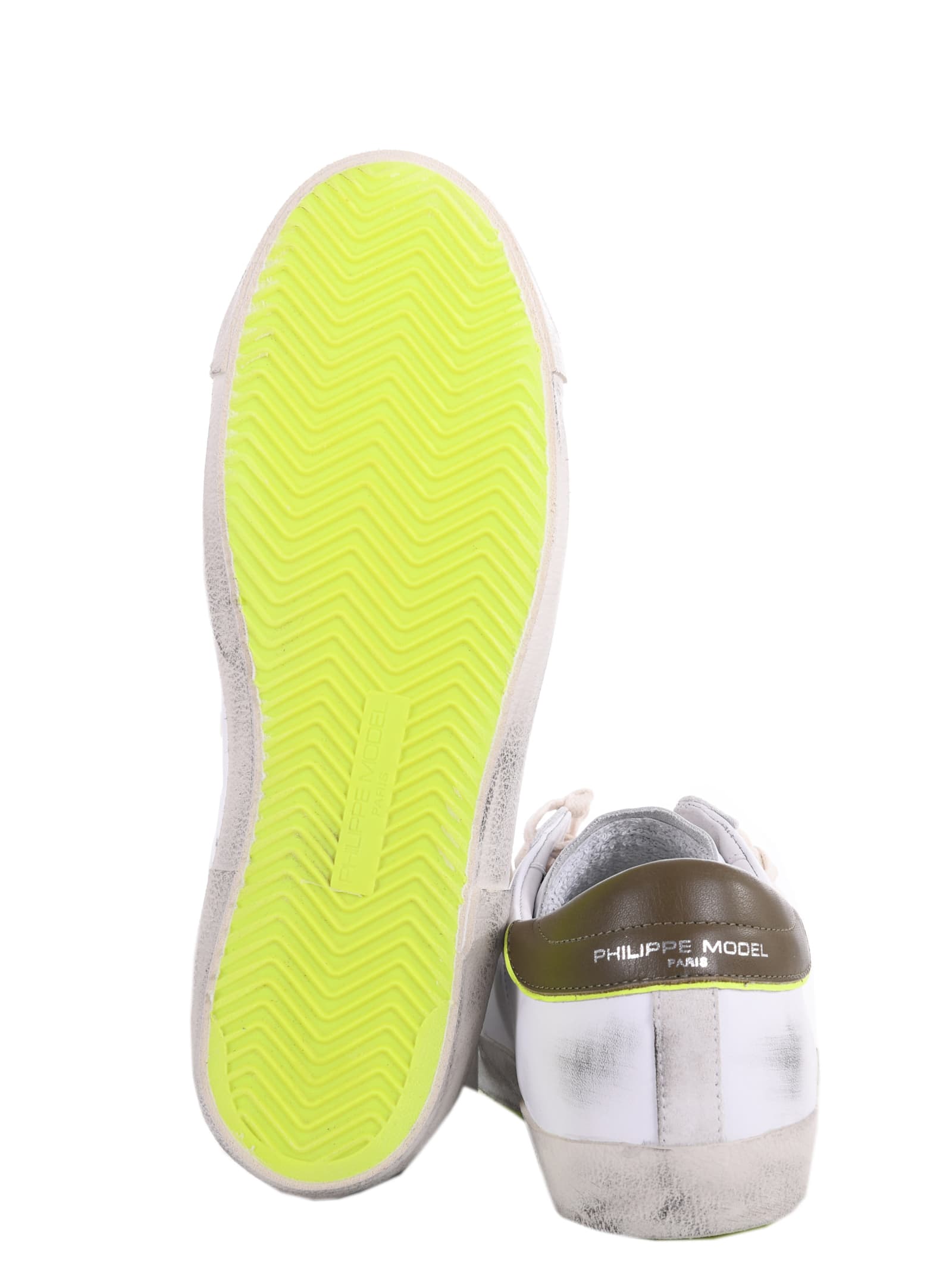 Shop Philippe Model Sneakers In Bianco/marrone