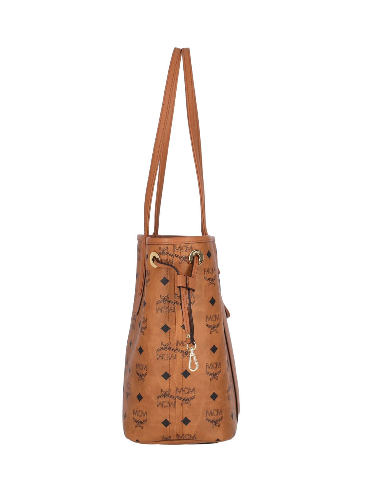 Mcm Small Reversible Tote Bag Liz In Sand