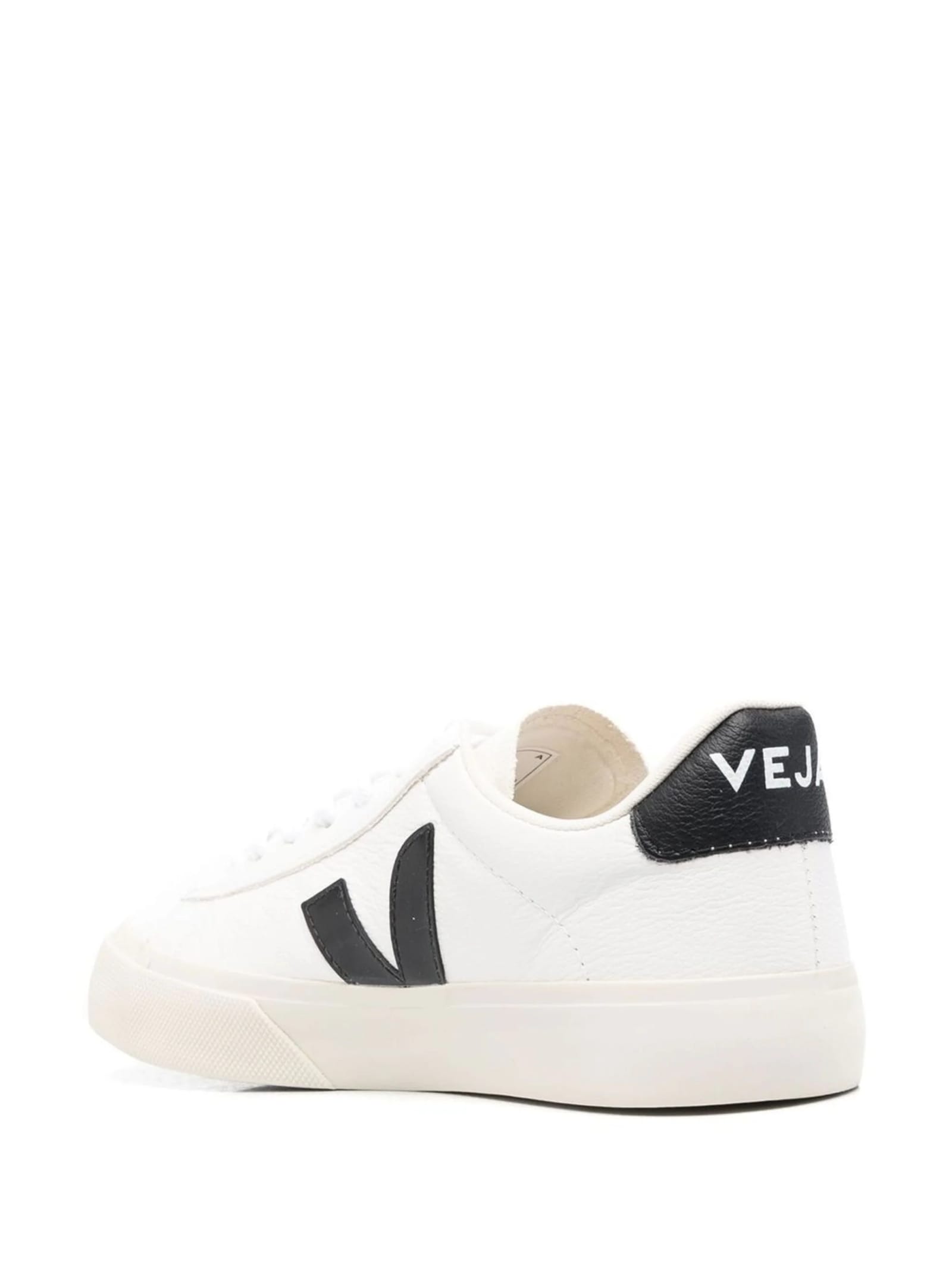Shop Veja Campo Chromefree Sneakers In White/black