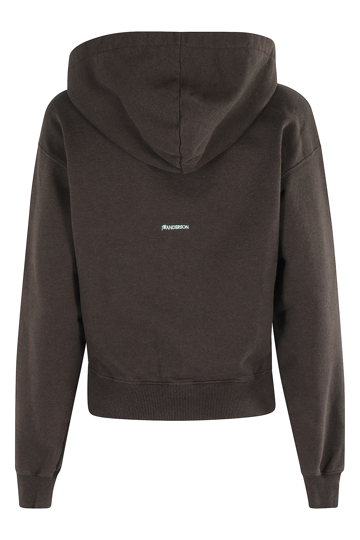 Jw Anderson Cotton Jersey Hoodie In Brown