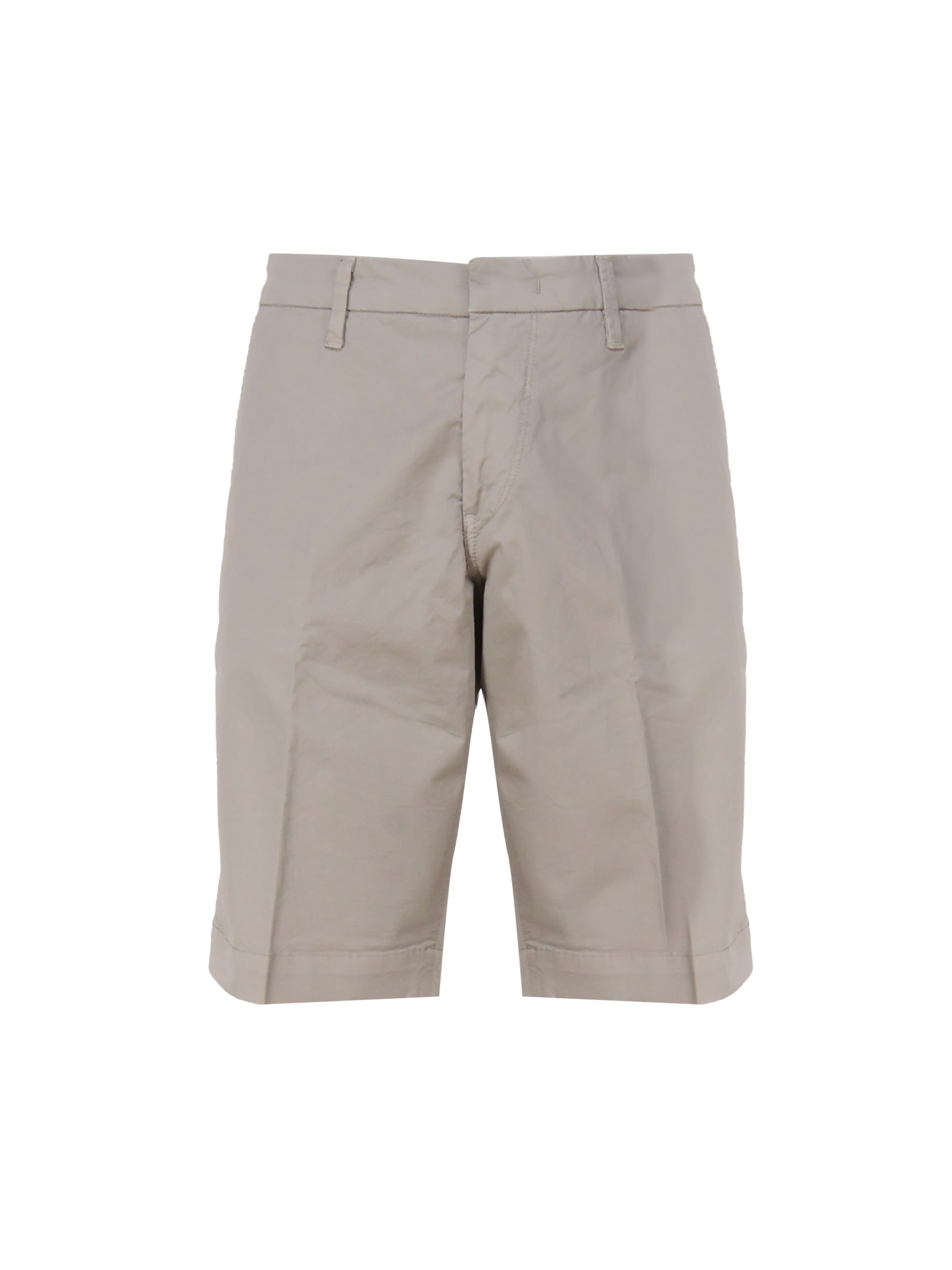 Shop Fay Cotton Bermuda Shorts In Grey