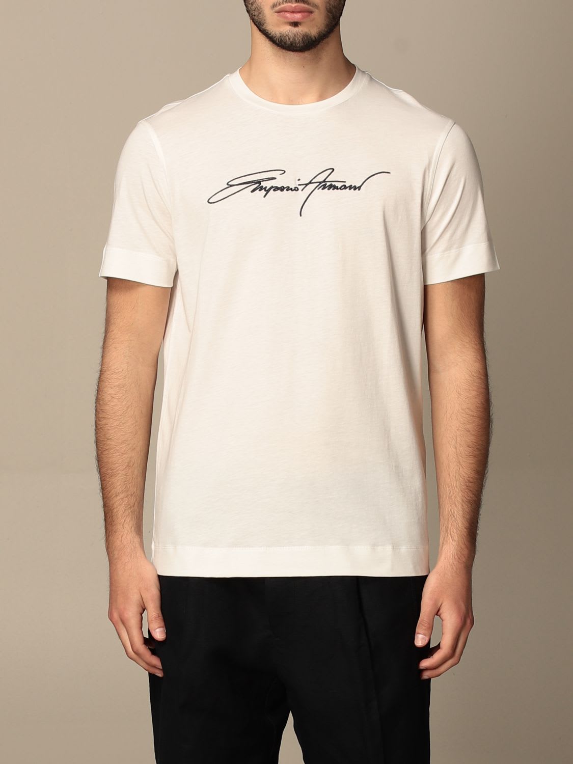 Emporio Armani T-shirt Emporio Armani T-shirt In Cotton With Signature