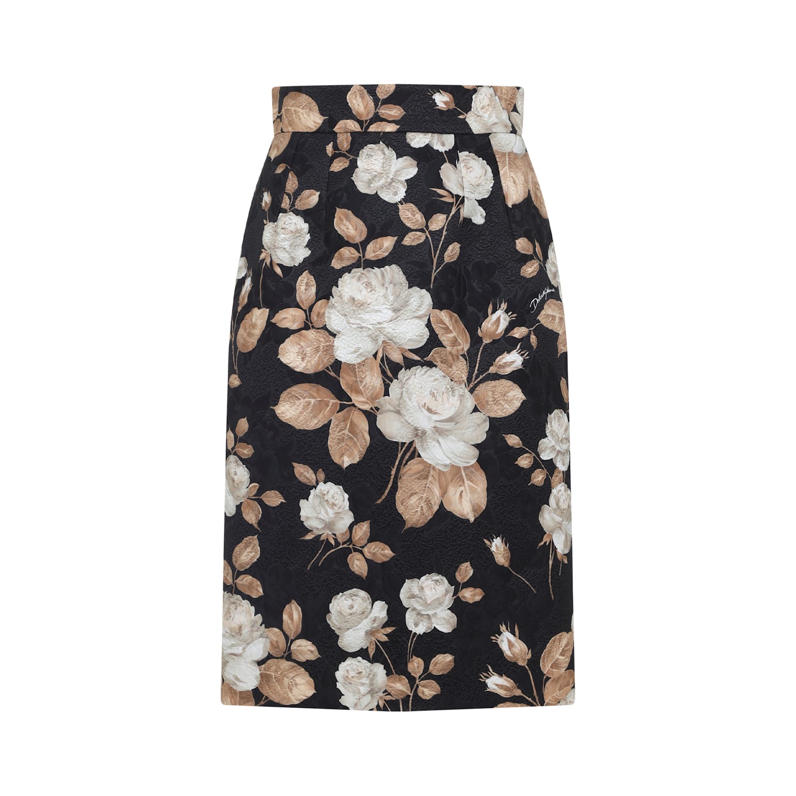 Dolce & Gabbana Multicolour Jacquard Floral Skirt In Multi