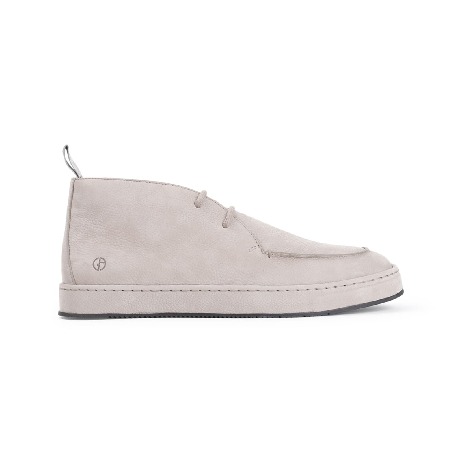 Shop Giorgio Armani Polacchino Lace-up Shoes In Perla