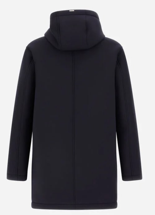Herno Long Parka In 3-layer Scuba In Blue