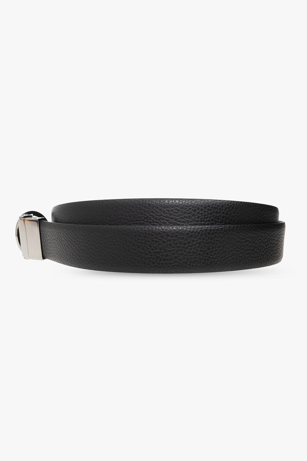 Shop Giorgio Armani Belt With Logo In Black