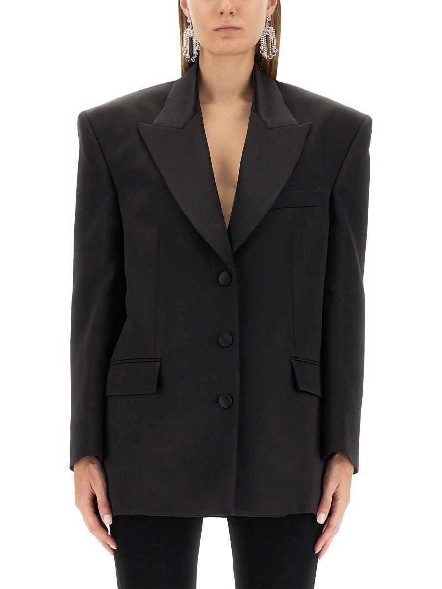 Shop Magda Butrym Oversize Fit Jacket In Black