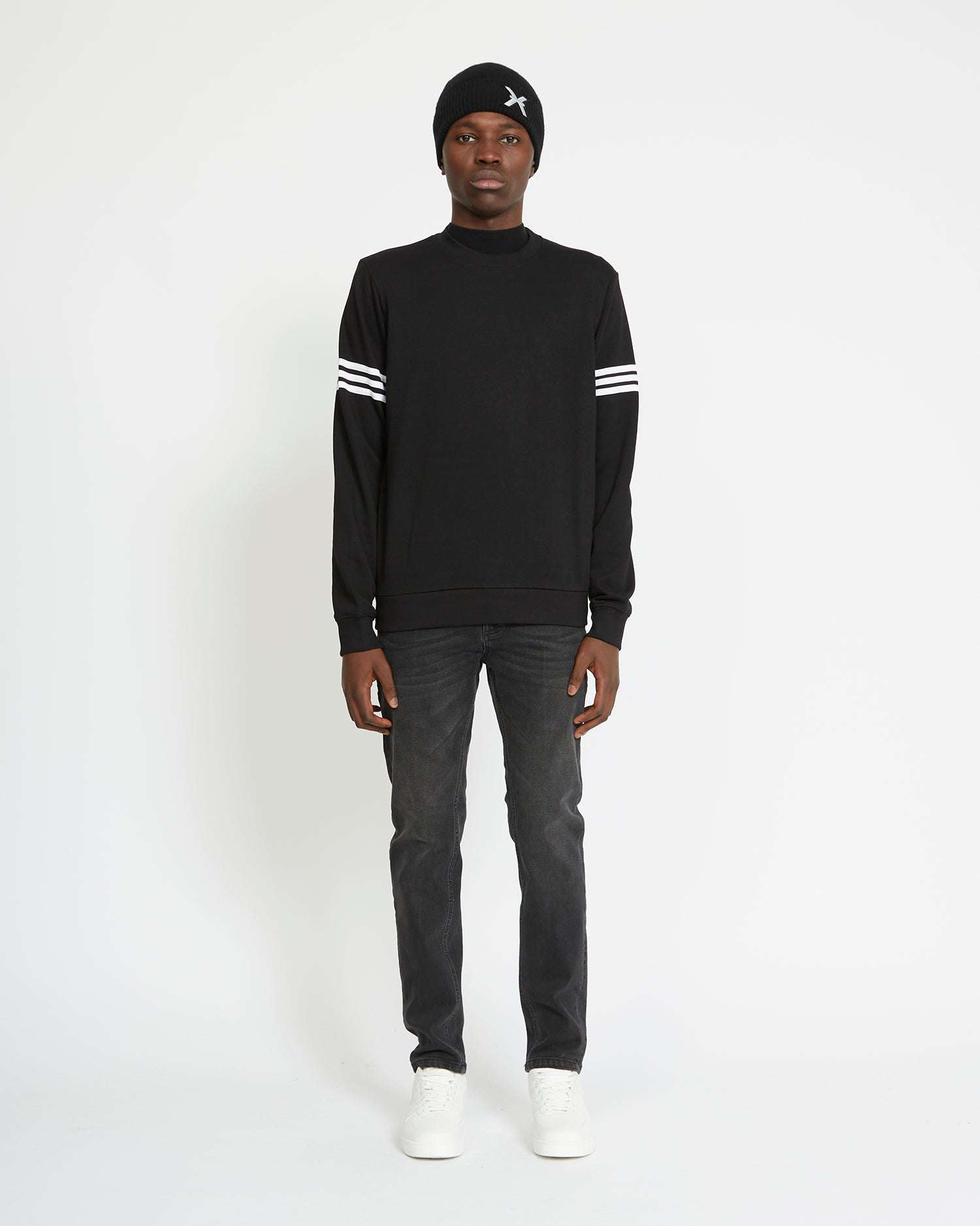John Richmond Sweatshirt With Logo And Side Bands In Nero