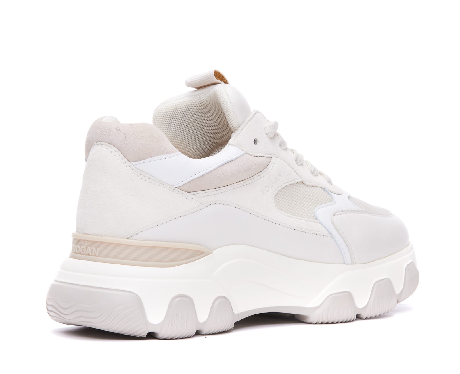 Shop Hogan Hyperactive Sneakers In O Bianco/beige