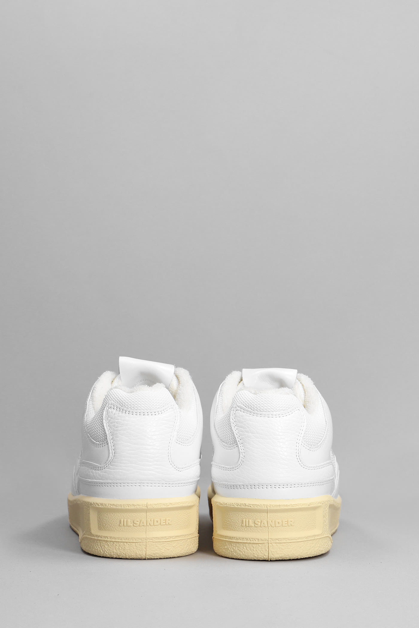 Shop Jil Sander Sneakers In White Leather